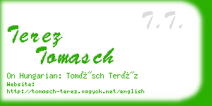 terez tomasch business card
